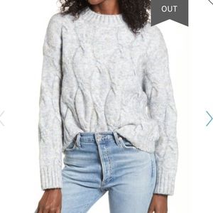 4SI3NNA Cable Crop Sweater Chunky Knit Size M